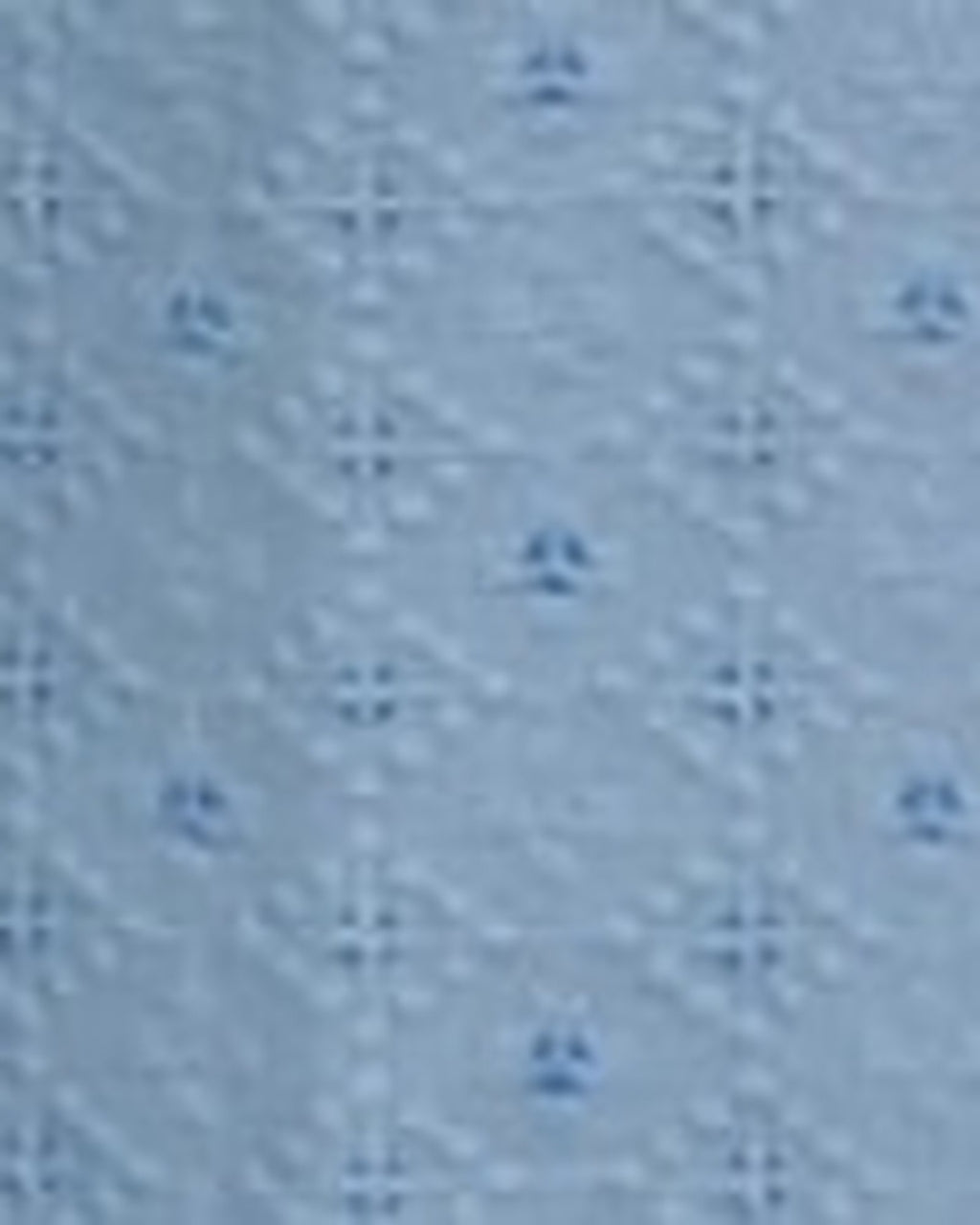 Sky blue chikankari-style fabric close-up, real photograph