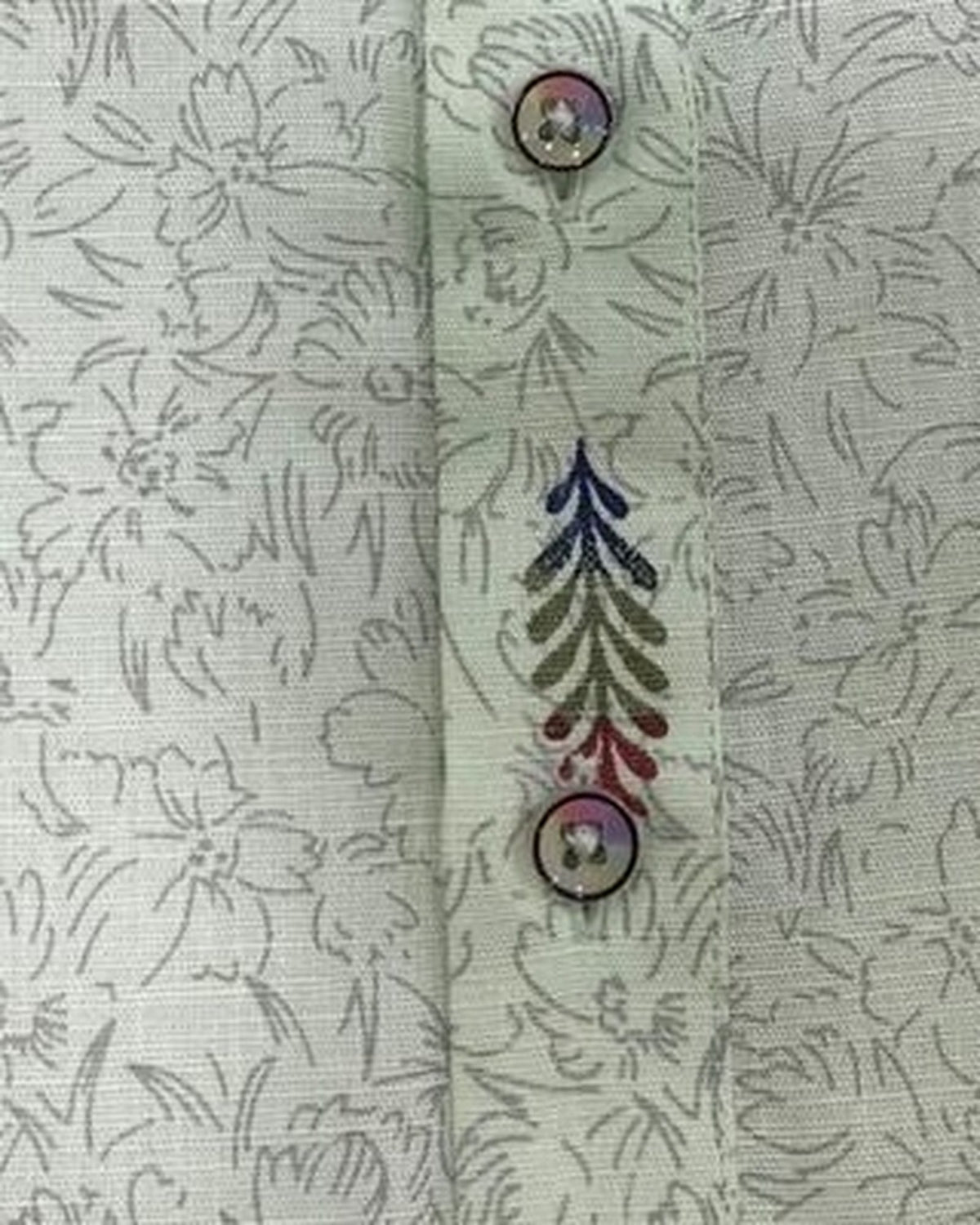 Sage green kurta for men, fabric close-up