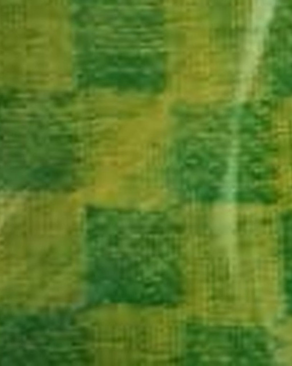 Green Yellow Checkerboard kurta pajama set for men, fabric close-up
