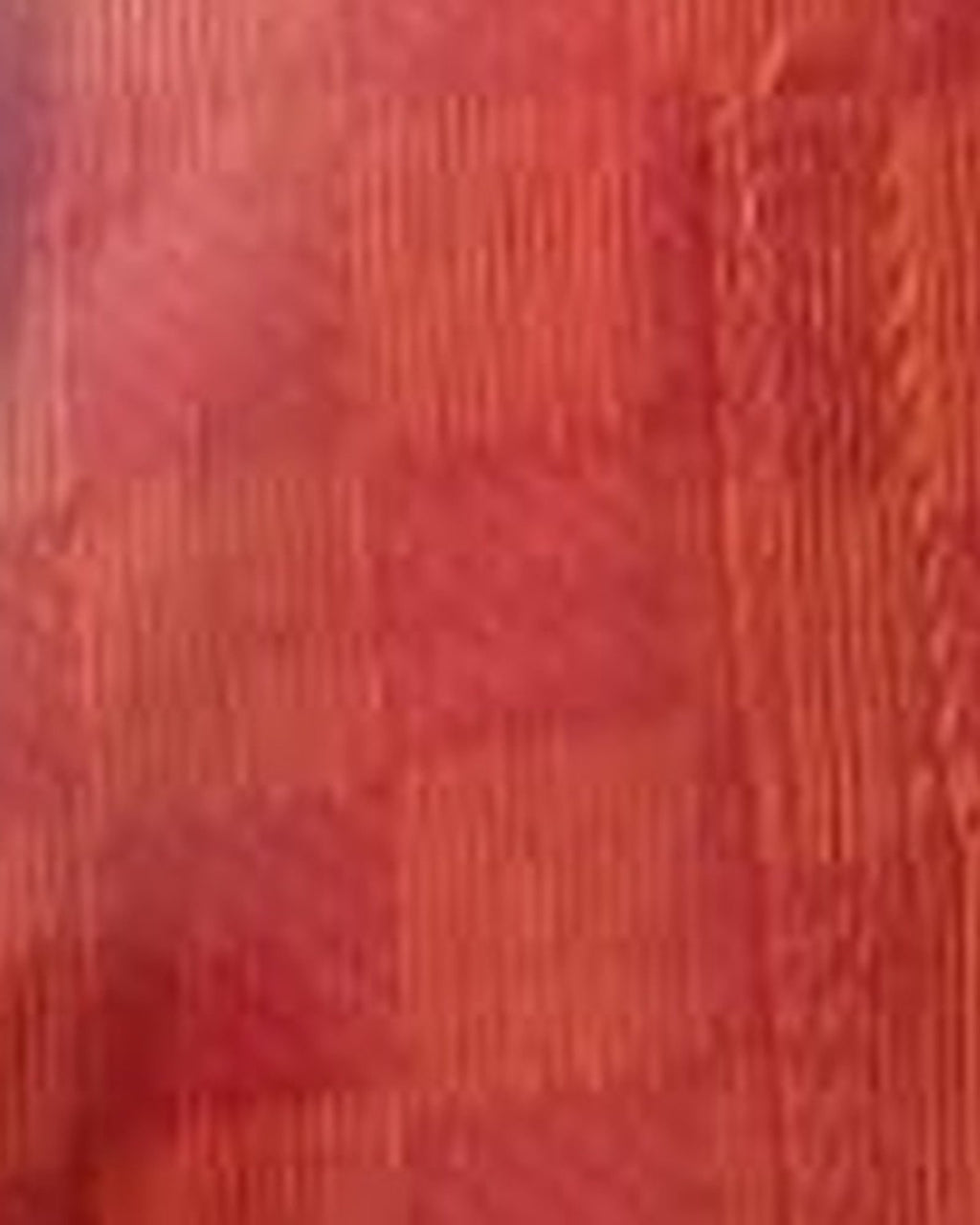 Red Orange Checkerboard kurta pajama set for men, fabric close-up