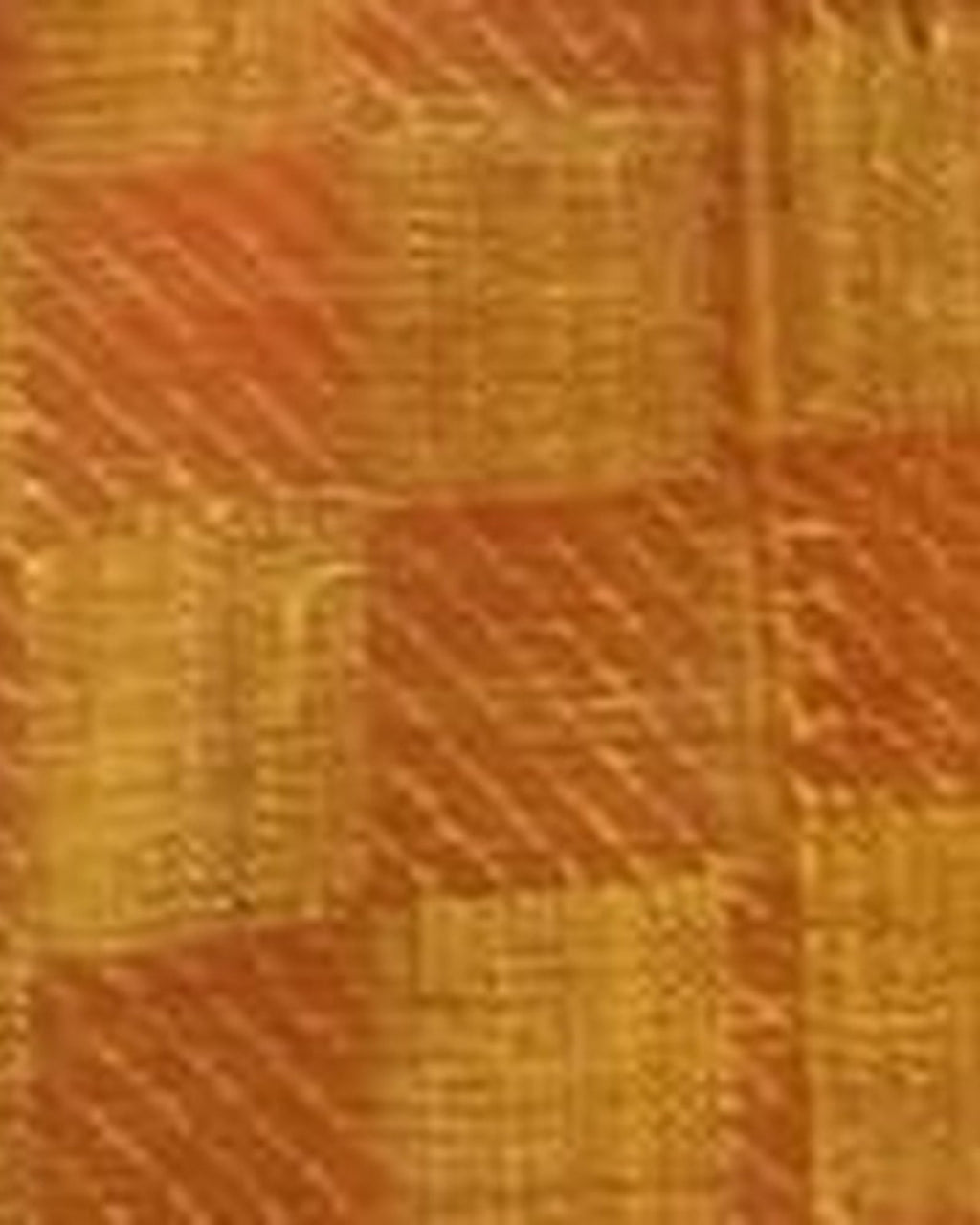 Orange Gold Checkerboard kurta pajama set for men, fabric close-up