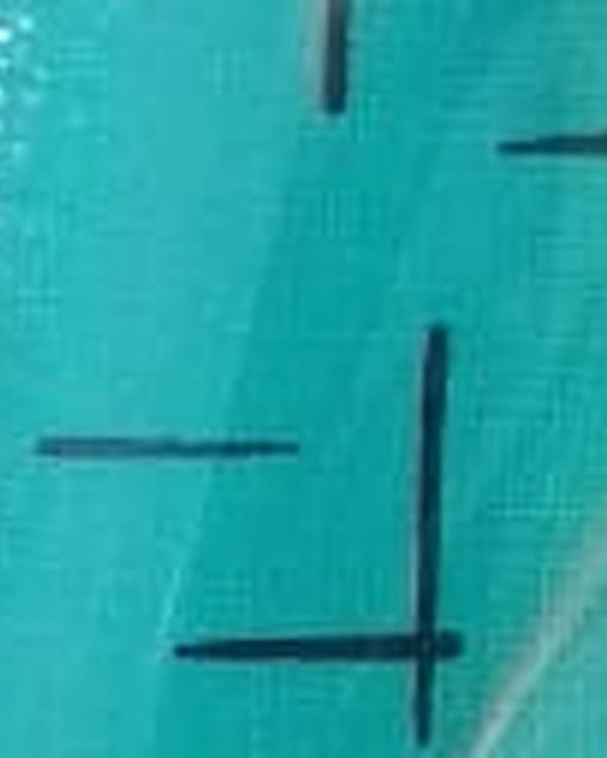 Teal Geometric Print kurta pajama set for men, fabric close-up