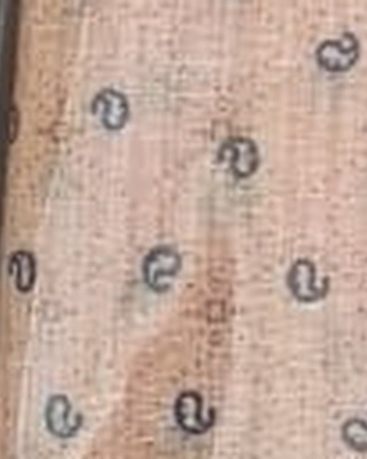 Peach Paisley Print kurta pajama set for men, fabric close-up